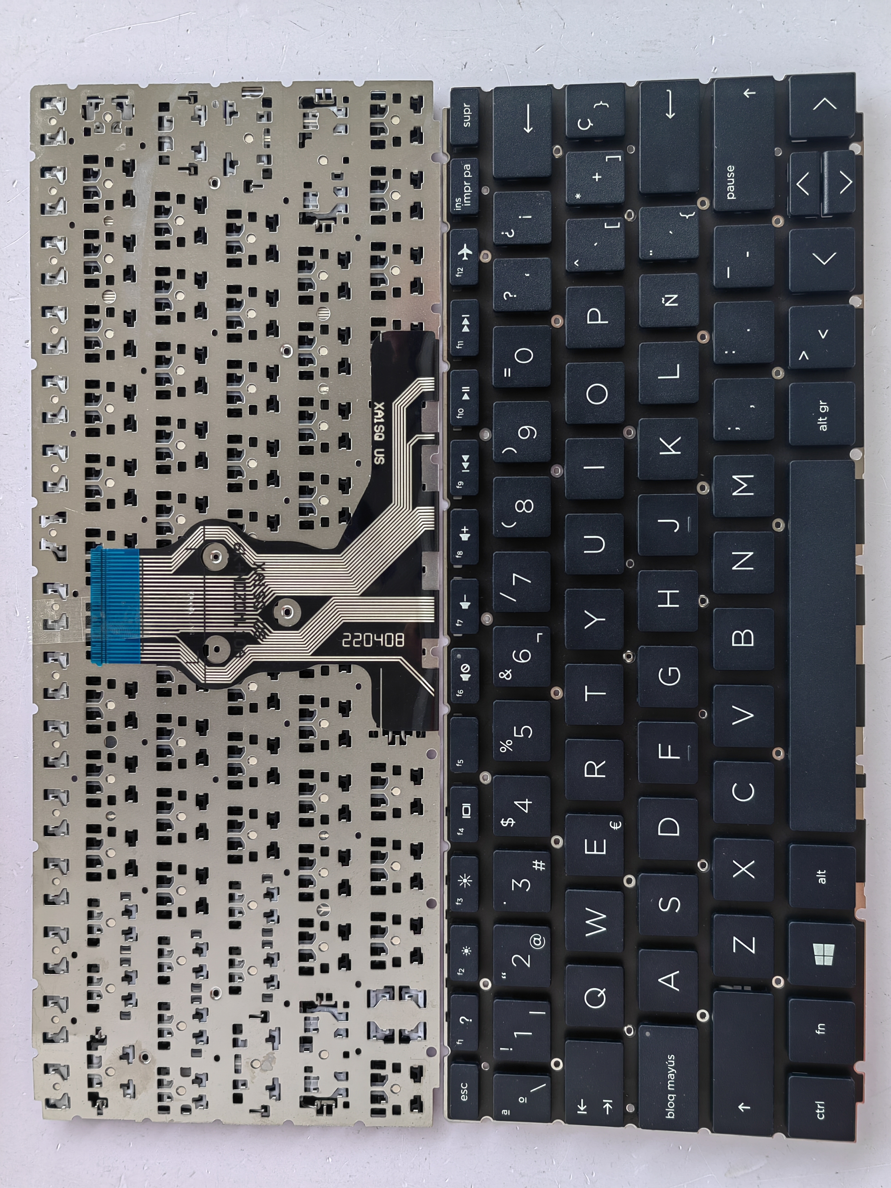Picture of New Replacement Laptop Keyboard For HP 11-AD small carriage return BLACK (OEM) SP Layout